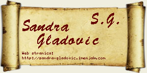 Sandra Gladović vizit kartica